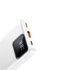 WiWU LED Display 22.5W 20000mAh Power Bank With Built-In Cable - White | JC-22W