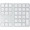 Satechi Bluetooth Extended Numeric Keypad – Slim Rechargeable 34-Key Numberpad,Silver | ST-XLABKS