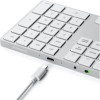 Satechi Bluetooth Extended Numeric Keypad – Slim Rechargeable 34-Key Numberpad,Silver | ST-XLABKS
