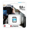 Kingston SD Card 64GB 170MB CANVAS Go Plus | SDG3/64GB