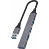 Porodo Blue 4 in1 USB-A Hub to 1 x USB-A 3.0 5Gbps and 3 x USB- A 2.0 480Mbps | PB-USBA4H-BK