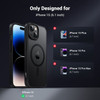 UGREEN Black Frame Frosted Back Plate Magnetic Protective Case for Iphone 15 Pro| 25402