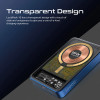 Promate Power Bank, Premium 10000mAh Transparent Battery Pack,Blue | LucidPack-10