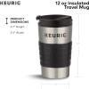 Keurig Travel Mug Fits K-Cup Pod Coffee Maker, 1 Count (Pack of 1), Stainless Steel | 120302