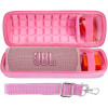 co2CREA Hard Travel Case Replacement for JBL Flip 6 FLIP 5 Waterproof Portable Bluetooth Speaker ,Pink Case
