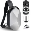 Sarlar Design Fashion Hard Carrying Case for Oculus Quest 2 Headset and Touch Controller Accessories, Crossbody Shoulder Chest Backpack Travel Hiking Bag with USB Charging Port