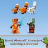 LEGO Minecraft The Fox Lodge House Animal Toys with Drowned Zombie Figure, Ages 8 and Up | 21178