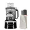 KitchenAid 3.1L Food Processor, Black + Joseph Joseph Duo 5-piece Knife Block Set | 5KFP1319EOB + 80054