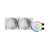 MSI MAG CoreLiquid E240 White 240mm ARGB AIO liquid CPU cooler with dual fans