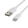 Belkin Boost Charge USB-A to USB-C Cable Braided, 2M, White| CAB002BT2MWH