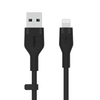 Belkin Boost Charge Flex USB-A Silicone Cable with Lightning Connector, 1M, Black | CAA008BT1MBK