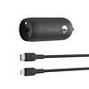 Belkin 30W USB-C Car Charger + USB-C to Lightning cable , Black | CCA004BT1MBK-B5