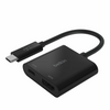 Belkin USB C to HDMI Adapter + USBC Charging Port to Charge, Black | AVC002BTBK