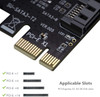 PCI Express SATA 3.0 Controller Card, 2-Port PCIe to SATA III 6GB / s Built-in Adapter Converter, PCI-E to SATA 3.0 Disk Array Card，with Small Bracket and 2 SATA Cable Support SSD and HDD