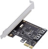 PCI Express SATA 3.0 Controller Card, 2-Port PCIe to SATA III 6GB / s Built-in Adapter Converter, PCI-E to SATA 3.0 Disk Array Card，with Small Bracket and 2 SATA Cable Support SSD and HDD
