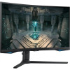 Samsung Odyssey G6 32-inch QHD curved gaming monitor with RGB lighting on gaming desk