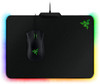 Razer Firefly Chroma Hard Gaming Mouse Pad: Customizable Chroma RGB Lighting - 14"x10" - Ideal for Quicker Mouse Movements - Non-Slip Rubber Base - RZ02-01350100-R3M1