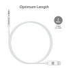 Promate MFi-certified 3.5mm Stereo Audio Cable with Lightning Connector 1M ,White |  AUDIOLINK-LT1.WHITE