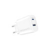 Promate 17W High-Speed Dual Port Charger , White  | BIPLUG-2.EU.WT