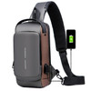 Fashion USB Charging Sport Sling Bag - Anti-Theft