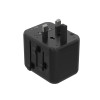 Porodo Dual USB-A Universal Travel Adapter 2.4A , Black | PD-12WUTA-BK