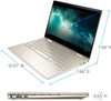 HP Envy x360 2-in-1 13.3" FHD IPS Touchscreen Laptop Intel Evo Platform 11th Gen Core i7-1165G7 8GB Memory 512GB SSD Pale Gold - Backlit Keyboard -Fingerprint Reader -Thunderbolt - WiFi 6