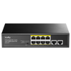 Cudy 8-Port Gigabit PoE+ Switch with 2 Gigabit Uplink Ports 120W | GS1010P