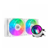 Redragon CCW-3011W white 240mm ARGB AIO liquid CPU cooler dual 120mm fans RGB pump block