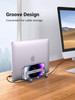 UGREEN 60643 dual slot aluminum vertical laptop stand holder space gray desktop organizer