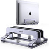UGREEN 60643 dual slot aluminum vertical laptop stand holder space gray desktop organizer