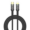 WIWU 30W fast charge, Type C to Lightning Cable Wi-C016 C-L 120CM Black | WI-C016-BLK