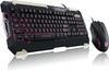 Thermaltake Tt eSPORTS Commander Red LED Backlighting Mechanical Keycaps Membrane Gaming Keyboard & 2400 DPI Red LED Optical Gaming Mouse Combo | KB-CMC-PLBDUS-01