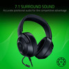 Razer Kraken X Lite Ultralight Gaming Headset: 7.1 Surround Sound - Lightweight Aluminum Frame - Bendable Cardioid Microphone - for PC, PS4, PS5, Switch, Xbox One, Xbox Series X & S, Mobile - Black | RZ04-02950100R381