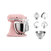 KitchenAid Mixer Tilt-Head  Artisan Matte Dried Rose 4.8l+ 3 L Bowl + Flex edge Beater |  5KSM175PSEDR