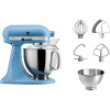 KitchenAid Tilt-Head Artisan Mixer Blue Velvet 4.8L + 3L Bowl + Flex Edge Beater | 5KSM175PSEVB