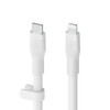 Belkin BoostCharge Flex USB-C to Lightning Silicone Cable 1m – White | CAA009BT1MWH