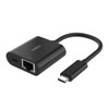Belkin USB-C to Ethernet + Charge Adapter 100W – Black | INC019BTBK