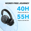 Soundcore Space One Wireless Noise Cancelling Headphones – Jet Black | A3035011