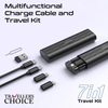 Promate Compact All-In-1 Charging Cable & Travel Kit - Black | PERK
