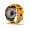 Garmin fenix 8 – 47 mm Smartwatch, AMOLED - Sapphire, Titanium with Spark Orange/Graphite Silicone Band | 010-02904-11