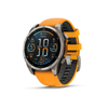 Garmin fenix 8 – 47 mm Smartwatch, AMOLED - Sapphire, Titanium with Spark Orange/Graphite Silicone Band | 010-02904-11