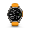 Garmin fenix 8 – 51mm Smartwatch, AMOLED - Sapphire, Titanium with Spark Orange/Graphite Silicone Band | 010-02905-11