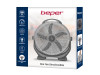 Beper Adjustable Box Fan, 100W Power, 5 Large Blades, 3 Speeds, Grey | P206VEN560