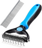 Dematting Comb for Dogs & Cats - Double-Sided Grooming Rake for Removing Mats, Tangles & Loose Fur Dematting Comb for Dogs & Cats - Double-Sided Grooming Rake for Removing Mats, Tangles & Loose Fur