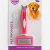 Pet Grooming Brush with Comb - Medium Slicker Brush for Cats & Small Dogs - Pink Pet Grooming Brush with Comb - Medium Slicker Brush for Cats & Small Dogs - Pink