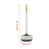 Full Circle Royal Plunge - Bathroom Toilet Plunger with Ceramic Holder | FC18145W