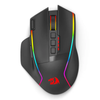 Redragon Wireless Gaming Mouse, Ergonomic Mouse 16000 DPI with Rapid Fire Key, 9 Macro Buttons, 170-Hour Durable Power Capacity and RGB Backlight Wired/Wireless Mouse for Laptop/Mac/PC