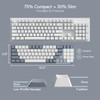 Redragon Wireless Keyboard and Mouse Combo, Lollipop Blue |BS-8772-RP
