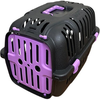 Cat Carrier Box Small - Portable Pet Travel Crate with Purple Door & Handle Cat Carrier Box Small - Portable Pet Travel Crate with Purple Door & Handle