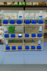 Bird Cage Separated with 6 DS Feeders & Water Dispensers - Blue Bird Cage Separated with 6 DS Feeders & Water Dispensers - Blue